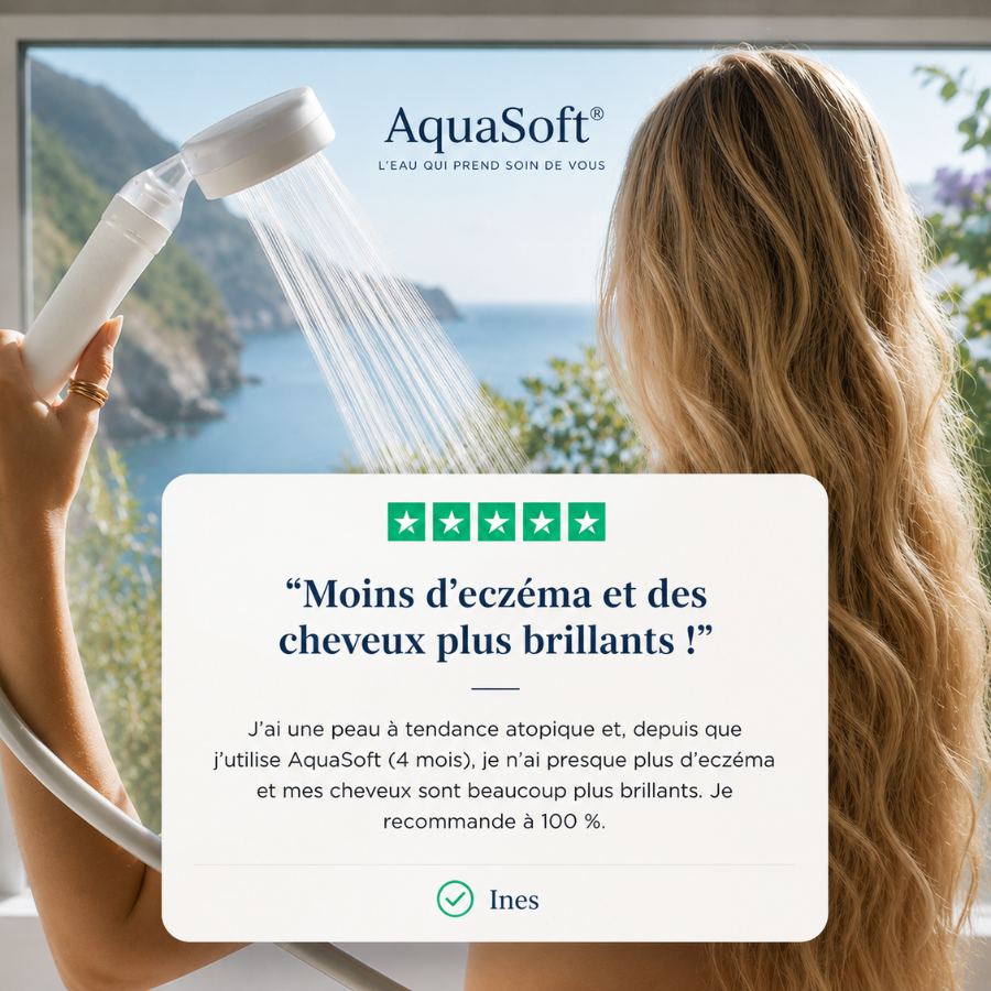 Pommeau filtrant Vitamine C et Acide Hyaluronique AquaSoft®