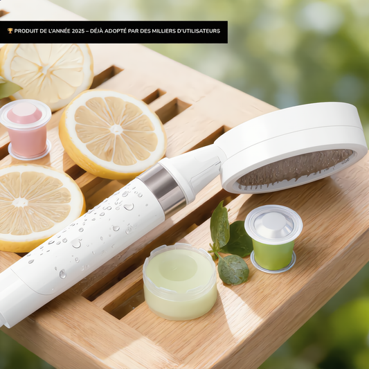 Pommeau filtrant Vitamine C et Acide Hyaluronique AquaSoft®